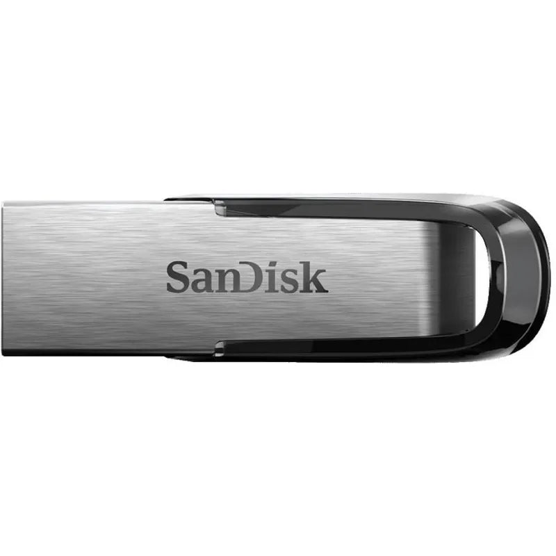 SanDisk Ultra Flair 128 GB USB Flash Drive, 3.2 Gen 1 (3.1 Gen 1), 150 MB/s, Capless, Black, Silver